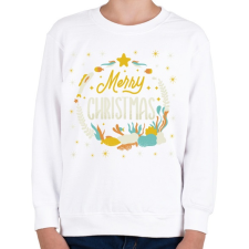 PRINTFASHION Merry Christmas - Boldog Karácsonyt - Gyerek pulóver - Fehér gyerek pulóver, kardigán