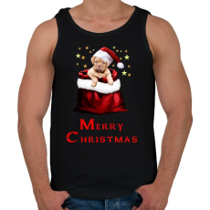 PRINTFASHION Merry Christmas - Férfi atléta - Fekete