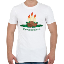 PRINTFASHION Merry Christmas - Férfi póló - Fehér férfi póló