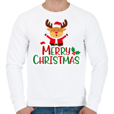 PRINTFASHION merry christmas - Férfi pulóver - Fehér