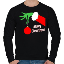 PRINTFASHION Merry Christmas - Férfi pulóver - Fekete férfi pulóver, kardigán