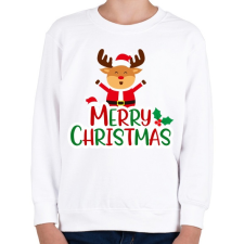 PRINTFASHION merry christmas - Gyerek pulóver - Fehér gyerek pulóver, kardigán