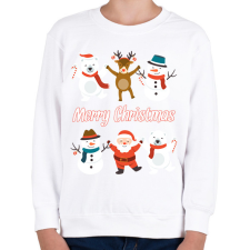 PRINTFASHION Merry Christmas - Gyerek pulóver - Fehér gyerek pulóver, kardigán