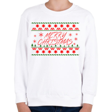 PRINTFASHION Merry christmas - Gyerek pulóver - Fehér gyerek pulóver, kardigán