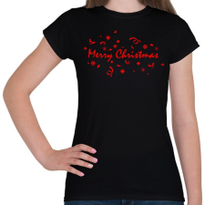 PRINTFASHION Merry Christmas - Női póló - Fekete női póló
