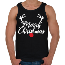 PRINTFASHION Merry Christmas - Rudolph - Férfi atléta - Fekete atléta, trikó