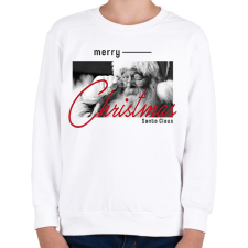PRINTFASHION Merry Christmas - Santa - Gyerek pulóver - Fehér gyerek pulóver, kardigán