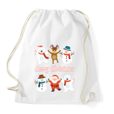 PRINTFASHION Merry Christmas  - Sportzsák, Tornazsák - Fehér tornazsák