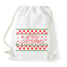 PRINTFASHION Merry christmas - Sportzsák, Tornazsák - Fehér tornazsák