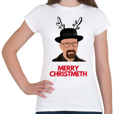 PRINTFASHION Merry Christmeth - Női póló - Fehér