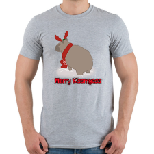 PRINTFASHION Merry Kiss my ass capybara - Férfi póló - Sport szürke férfi póló