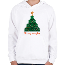 PRINTFASHION Merry meeples - Gyerek kapucnis pulóver - Fehér gyerek pulóver, kardigán