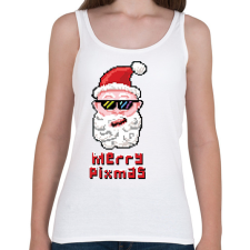 PRINTFASHION Merry Pixmas Karácsonyi ajándék - Női atléta - Fehér női trikó
