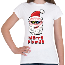 PRINTFASHION Merry Pixmas Karácsonyi ajándék - Női póló - Fehér női póló