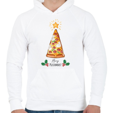 PRINTFASHION Merry Pizzamas - Férfi kapucnis pulóver - Fehér férfi pulóver, kardigán