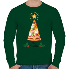 PRINTFASHION Merry Pizzamas - Férfi pulóver - Sötétzöld férfi pulóver, kardigán