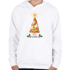 PRINTFASHION Merry Pizzamas - Gyerek kapucnis pulóver - Fehér