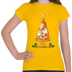 PRINTFASHION Merry Pizzamas - Női póló - Sárga