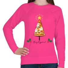 PRINTFASHION Merry Pizzamas pizzalapáttal - Női pulóver - Fukszia női pulóver, kardigán