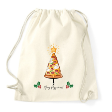 PRINTFASHION Merry Pizzamas pizzalapáttal - Sportzsák, Tornazsák - Natúr tornazsák