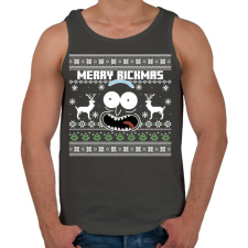PRINTFASHION Merry Rickmas - fehér - Férfi atléta - Sötétszürke atléta, trikó
