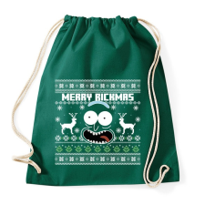 PRINTFASHION Merry Rickmas - fehér - Sportzsák, Tornazsák - Sötétzöld tornazsák