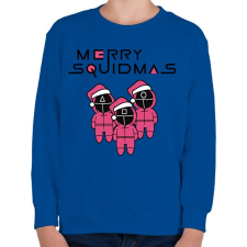 PRINTFASHION Merry Squidmas - Squid Game - Gyerek pulóver - Királykék gyerek pulóver, kardigán