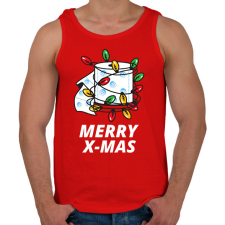 PRINTFASHION MERRY X-MAS 3 - Férfi atléta - Piros atléta, trikó