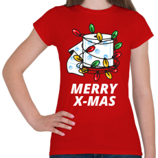 PRINTFASHION MERRY X-MAS 3 - Női póló - Piros