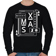 PRINTFASHION Merry Xmas - Férfi pulóver - Fekete férfi pulóver, kardigán