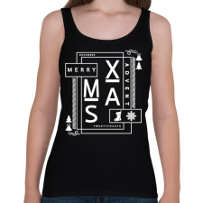 PRINTFASHION Merry Xmas - Női atléta - Fekete női trikó