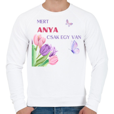 PRINTFASHION Mert anya csak egy van - Férfi pulóver - Fehér férfi pulóver, kardigán
