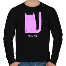 PRINTFASHION MESELJ MEG - Férfi pulóver - Fekete