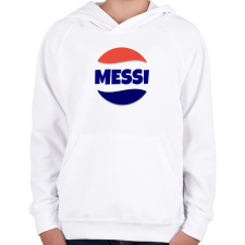 PRINTFASHION MESSI - Gyerek kapucnis pulóver - Fehér gyerek pulóver, kardigán