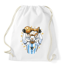 PRINTFASHION Messi - The Goat - Sportzsák, Tornazsák - Fehér tornazsák
