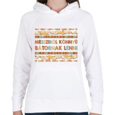 PRINTFASHION Messziről könnyű - Omaha - Női kapucnis pulóver - Fehér
