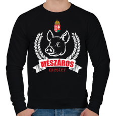 PRINTFASHION Mészáros mester - Férfi pulóver - Fekete