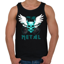 PRINTFASHION METAL2 - Férfi atléta - Fekete atléta, trikó