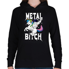 PRINTFASHION Metal b*tch - Női kapucnis pulóver - Fekete női pulóver, kardigán