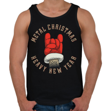 PRINTFASHION Metal Christmas - Férfi atléta - Fekete atléta, trikó