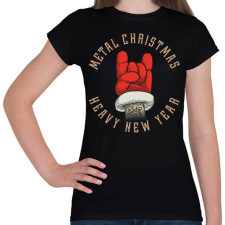 PRINTFASHION Metal Christmas - Női póló - Fekete női póló