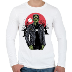 PRINTFASHION Metál Frank - Férfi hosszú ujjú póló - Fehér