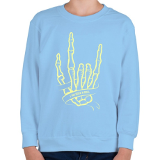 PRINTFASHION Metál kéz - Gyerek pulóver - Világoskék