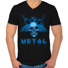 PRINTFASHION METAL KOPONYA - Férfi V-nyakú póló - Fekete