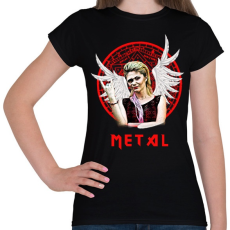 PRINTFASHION metal lady - Női póló - Fekete