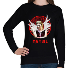 PRINTFASHION metal lady - Női pulóver - Fekete női pulóver, kardigán