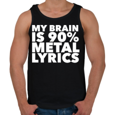 PRINTFASHION Metal lyrics - Férfi atléta - Fekete