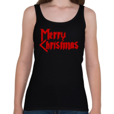 PRINTFASHION Metal Merry Christmas - Női atléta - Fekete