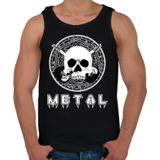 PRINTFASHION metal skull - Férfi atléta - Fekete