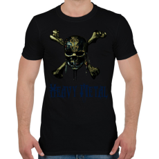 PRINTFASHION metal skull - Férfi póló - Fekete